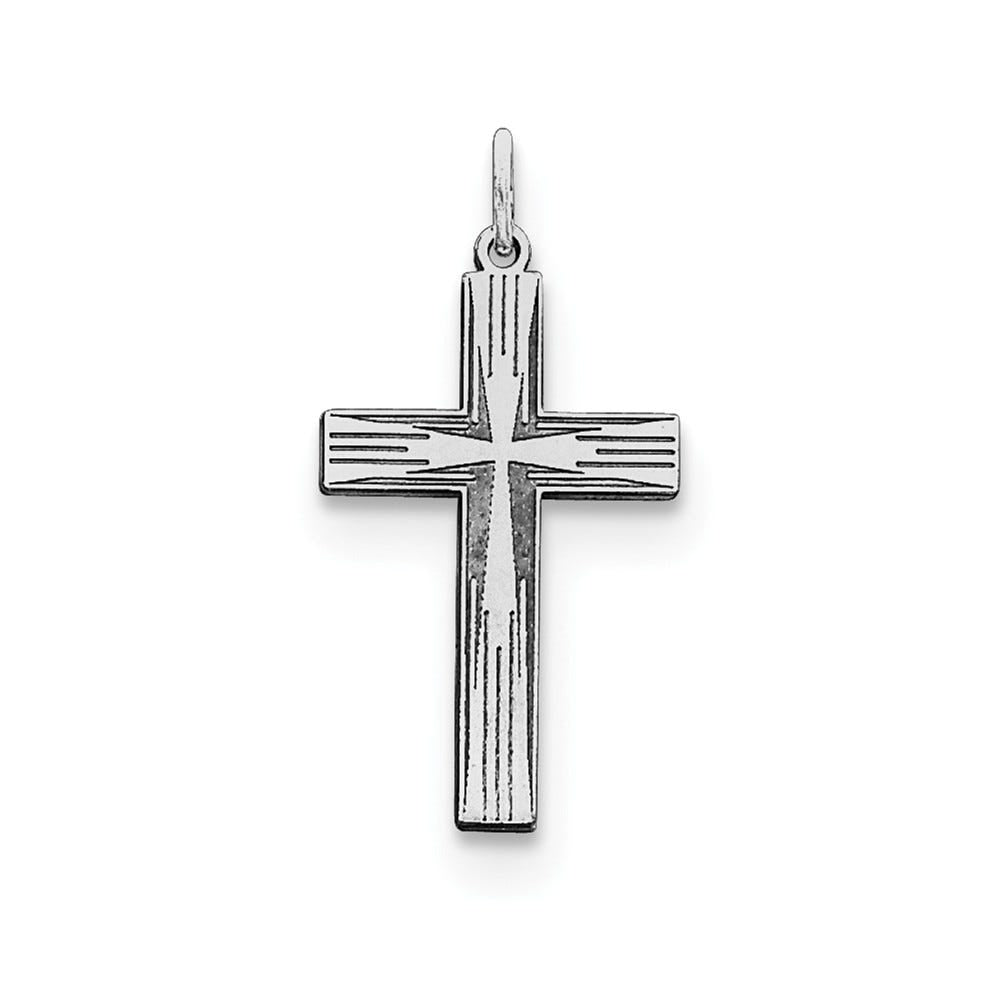 Sterling Silver Laser Designed Cross Pendant
