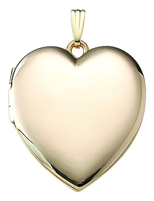 14K Gold Filled Heart Photo Locket - 1-1/4 inch x 1-1/4 inch