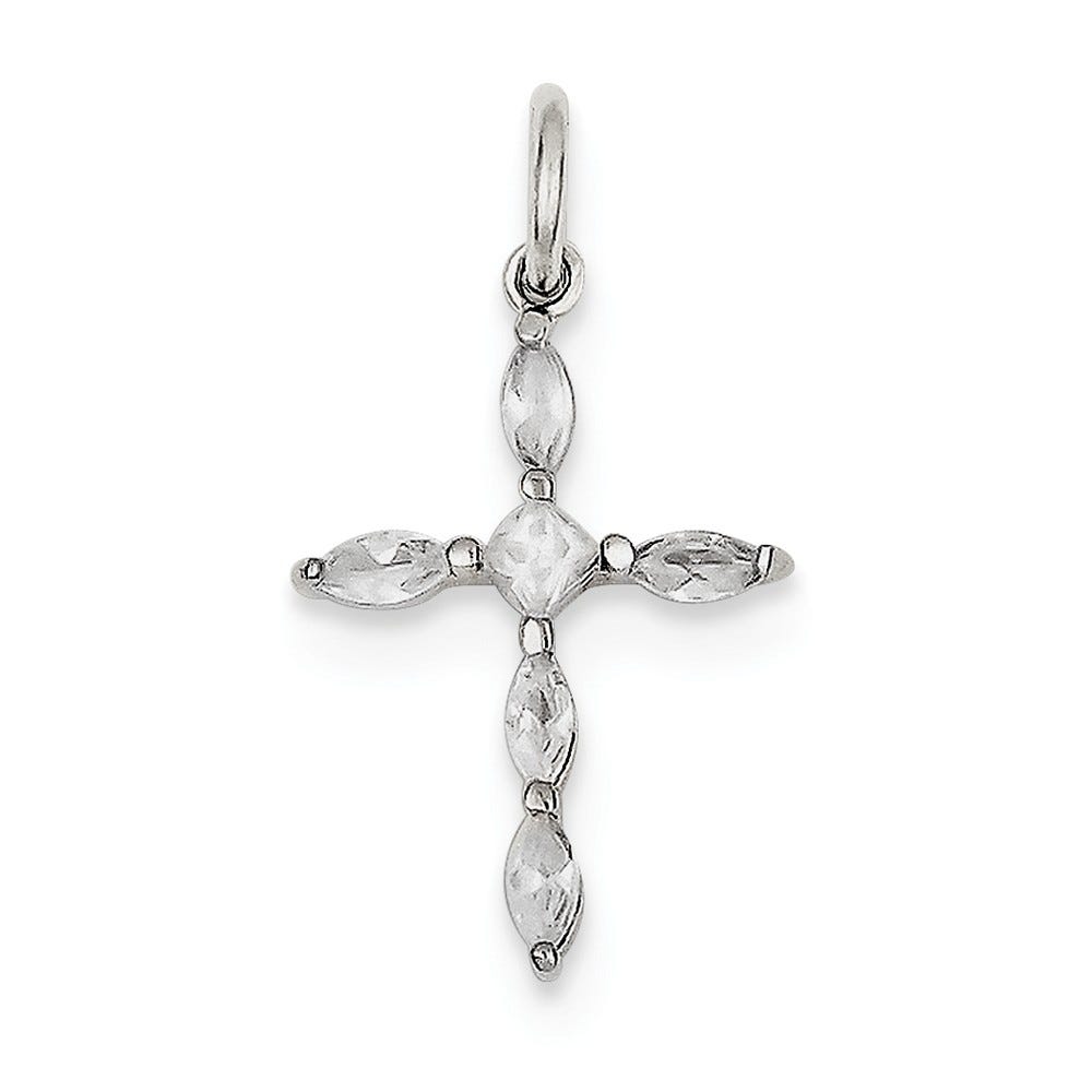 Sterling Silver CZ Cross Charm