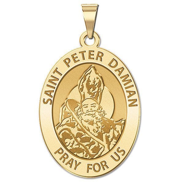 Saint Peter Damian Oval Religious Medal