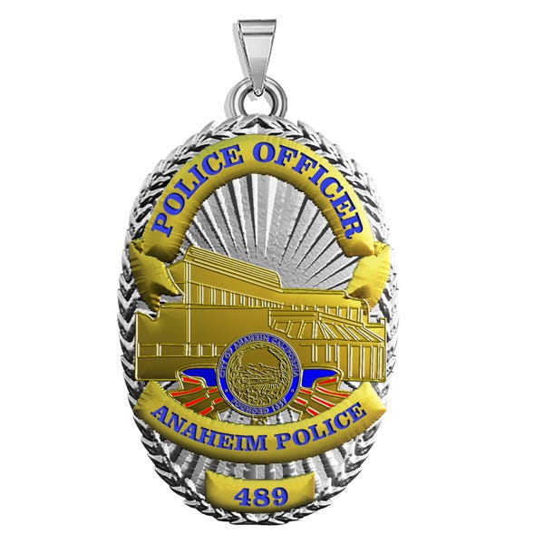 Personalized Anaheim Police Badge with Your Rank and Number