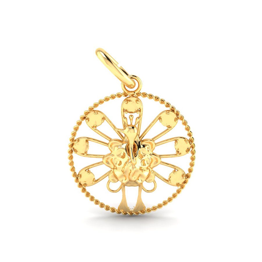 Peacock Charm w/ Stones
