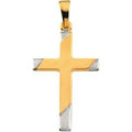 14K Two-Tone Gold CROSS PENDANT