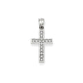 14k White Gold Cross Pendant