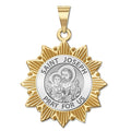 Saint Joseph Two-Tone Sun Border Religious Medal
