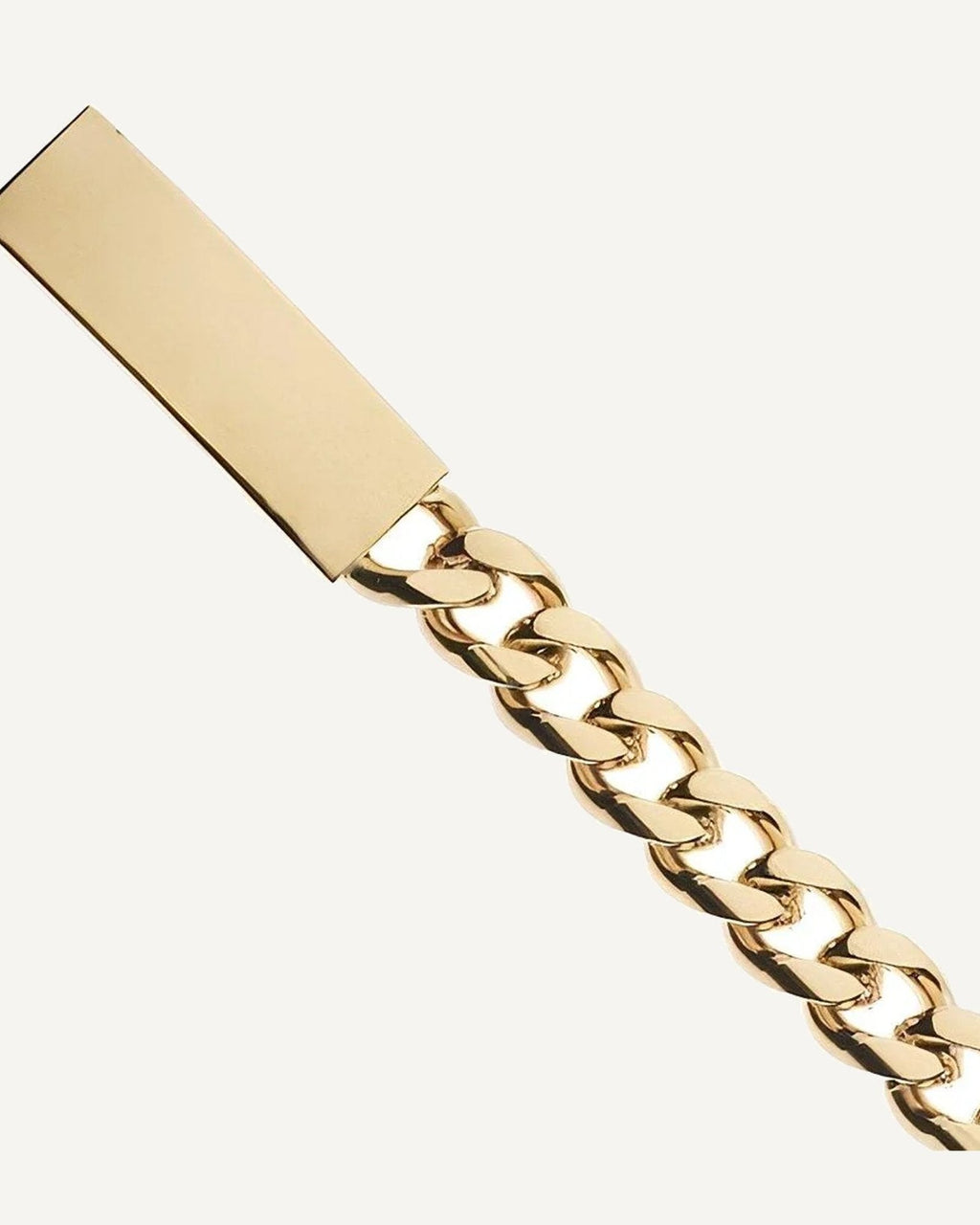 Custom Engraved Gold Plated Men's Curb Link ID Bracelet