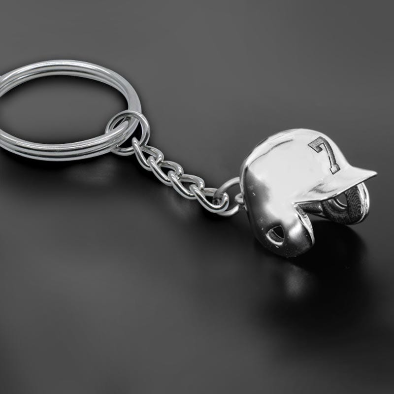 Personalized 3D Baseball Helmet Keychain