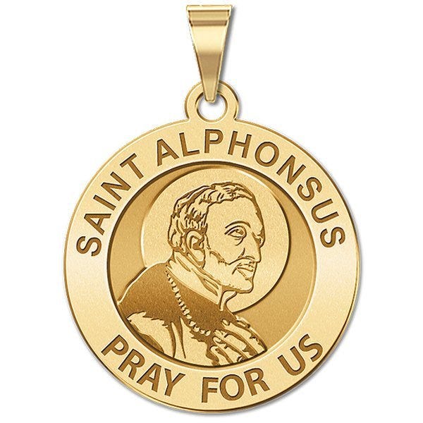 Saint Alphonsus Maria de'Liguori Round Religious Medal