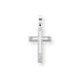 14k White Cross Charm