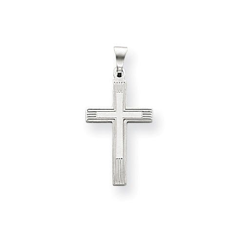 14k White Cross Charm