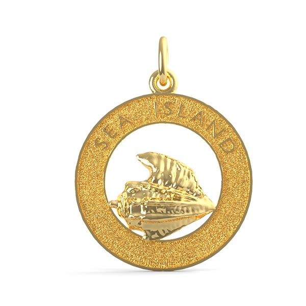Sea Island Conch Shell Ring Charm