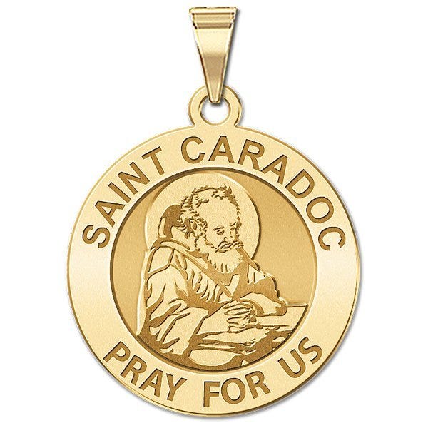 Saint Caradoc Round Religious Medal - "EXCLUSIVE"