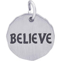 Believe Charm Tag Engravable