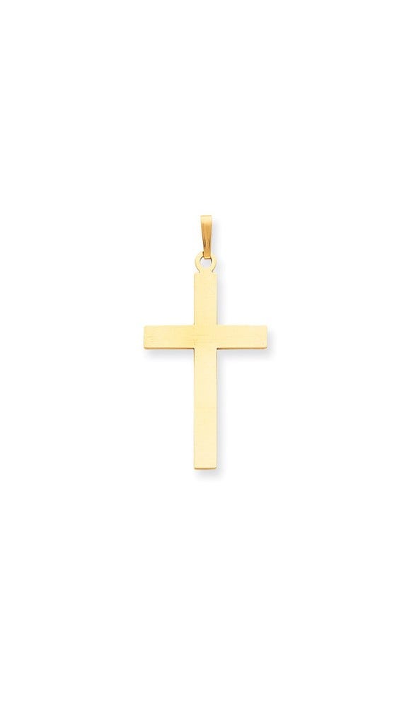 14k Satin Cross Pendant