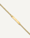 Custom Engraved 14k Gold Women's Pave Curb Link ID Bracelet