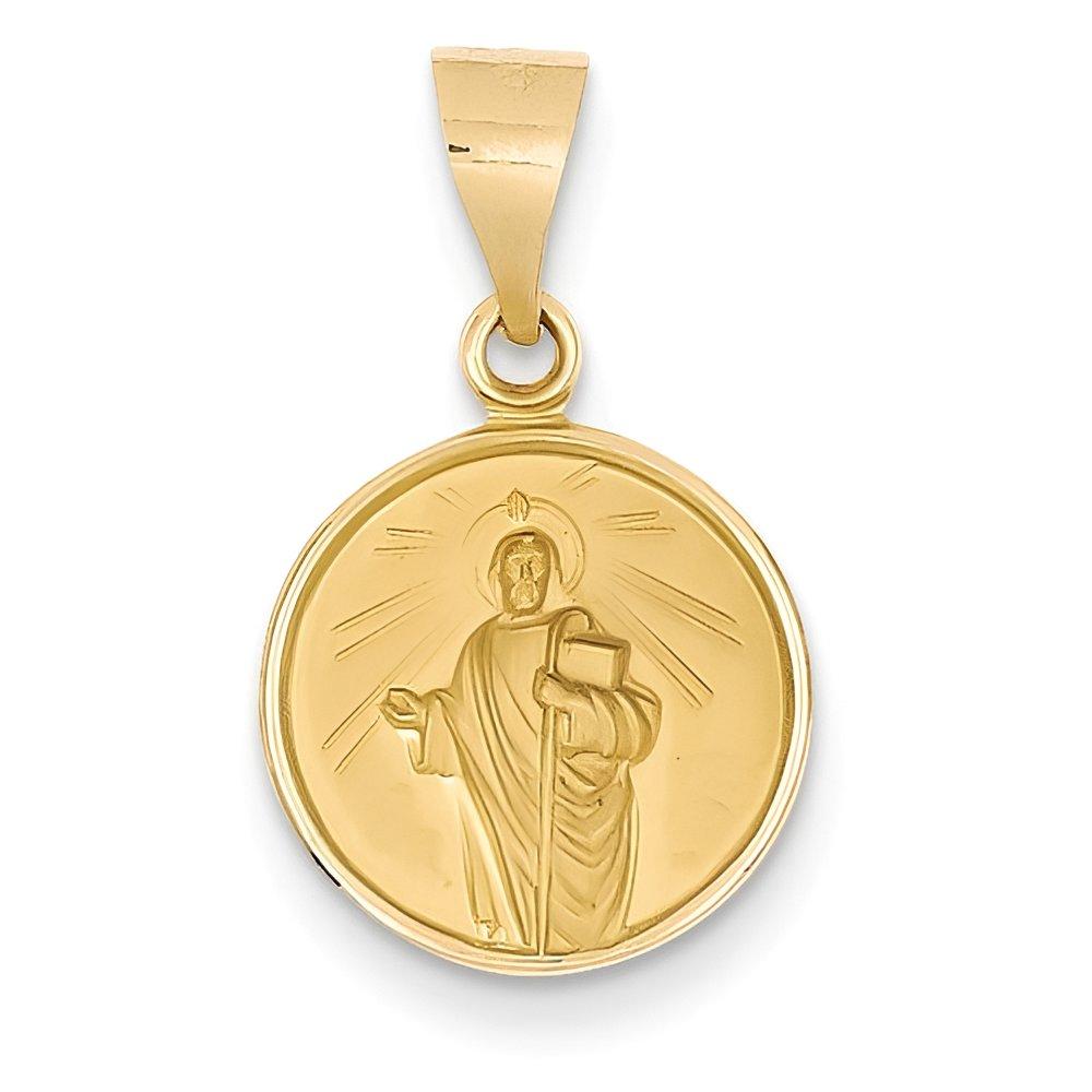 18k Yellow Gold Saint Jude Thaddeus Petite Round Charm