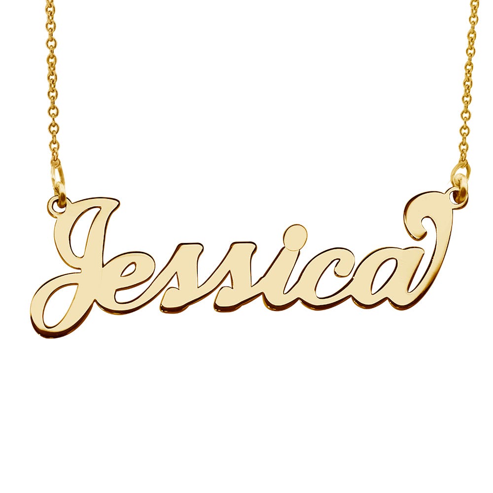 Personalized Classic Script Name Necklace with Chain Included
