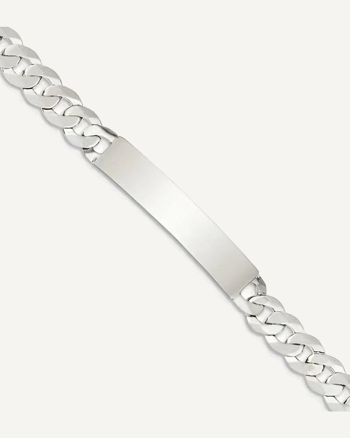 Custom Engraved Sterling Silver Men's Curb Link ID Bracelet