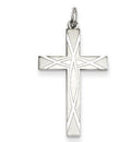 Sterling Silver Laser Designed Cross Pendant