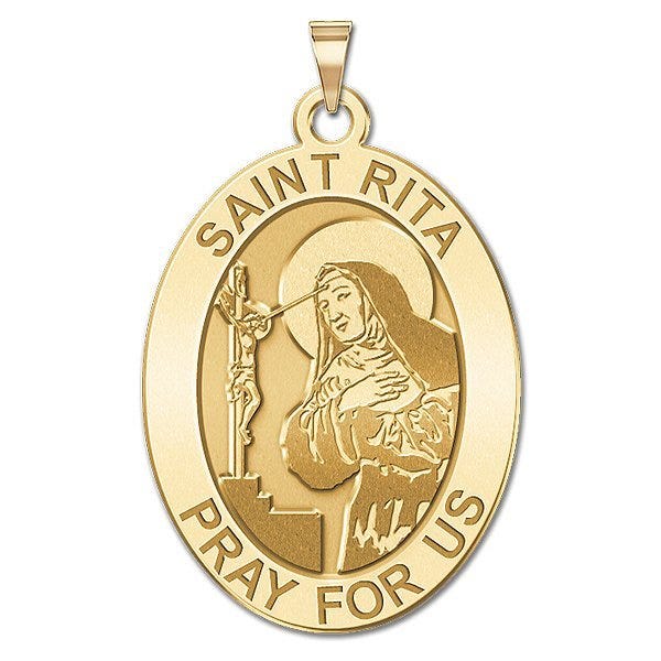Saint Rita Oval Religious Medal