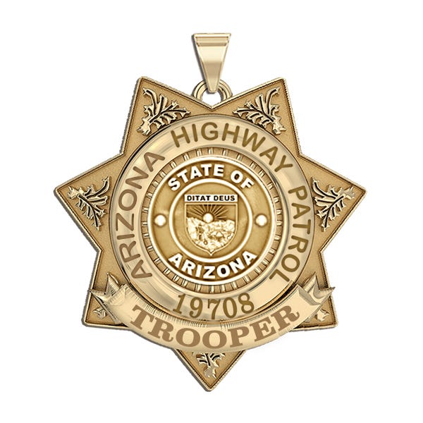 Personalized Arizona Highway Patrol with Rank and Number
