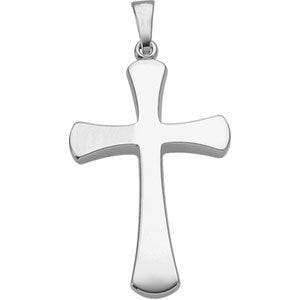14K White Gold CROSS PENDANT