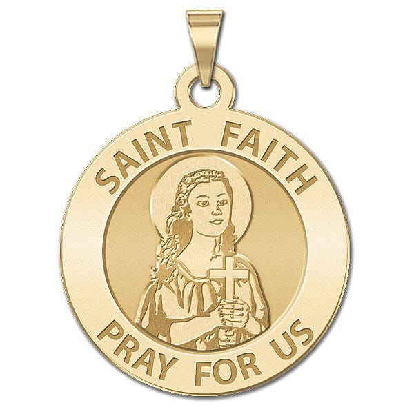 Saint Faith Religious Round Medal