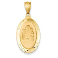 14K Yellow Gold Saint Joseph Oval Religious Medal