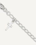 Sterling Silver Cross Charm Children's Bracelet
