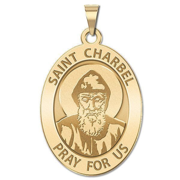 Saint Charbel OVAL Religious Medal  "EXCLUSIVE"
