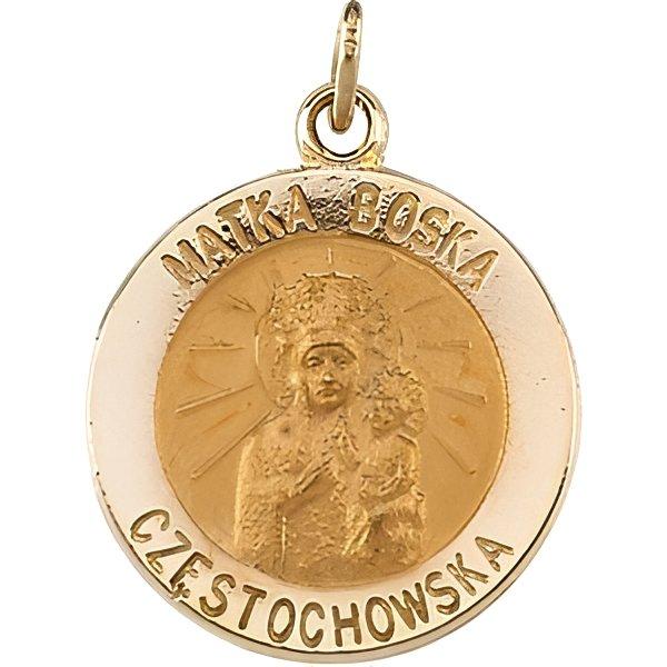 Round Matka Boska Religious Medal