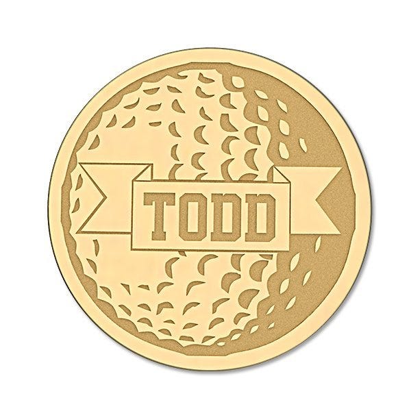 Golf Ball with Name Ball Marker