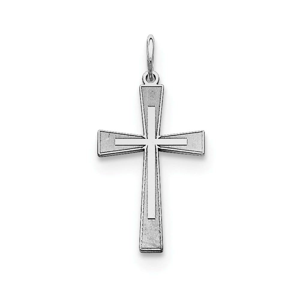 Sterling Silver Laser Designed Cross Pendant