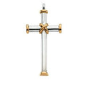 14K Two-Tone Gold CROSS PENDANT