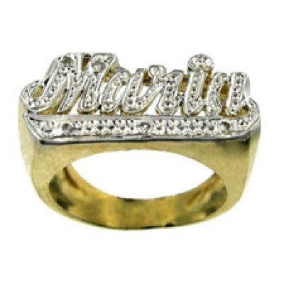 Diamond Woman's Name Ring