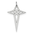Sterling Silver Laser Designed Cross Pendant