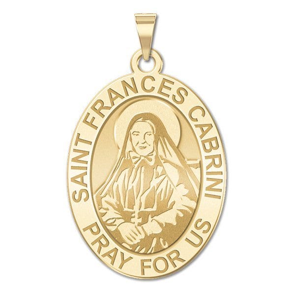 Saint Frances Cabrini Oval Religious Medal