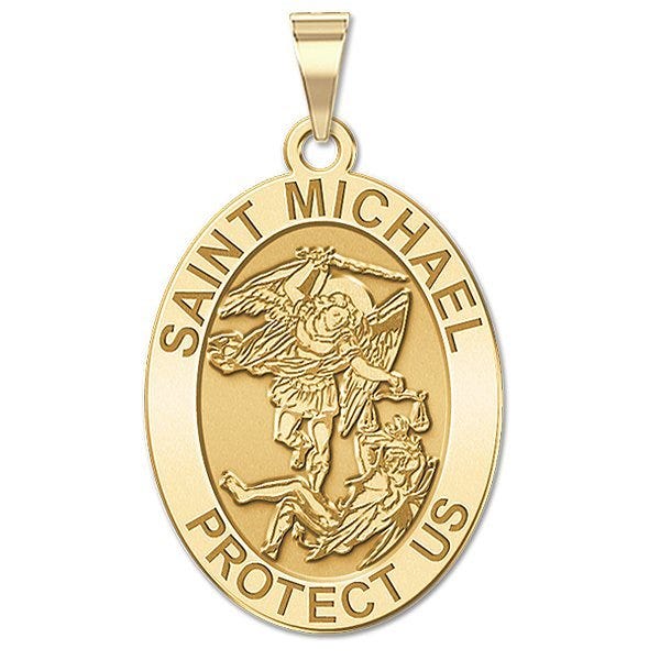 Oval Saint Michael Religious Medal