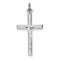 Sterling Silver Rhodium-plated Crucifix Pendant
