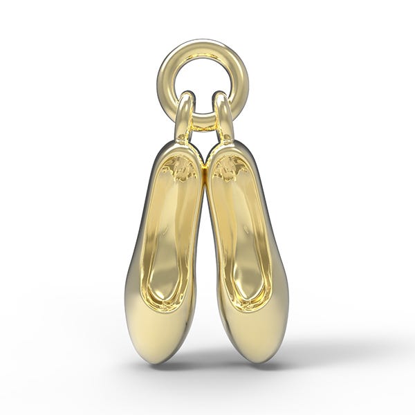 Pair of Ballet Shoes Accent Charm(0448)