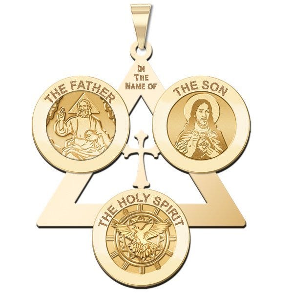 Holy Trinity - Sign of The Cross Religious Pendant