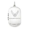 Silver Air Force Dogtag Locket