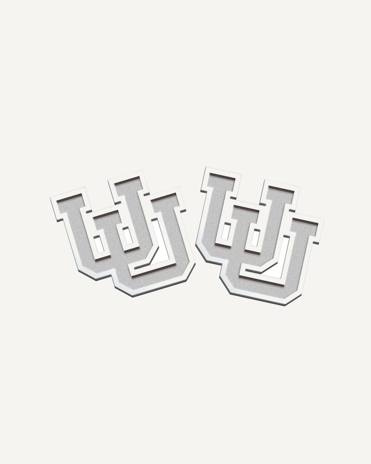 Pair of University of Utah Intertwined U Cuff Links