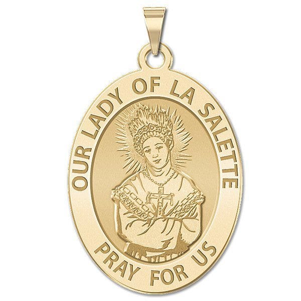 Our Lady of La Salette Religious Medal - Oval