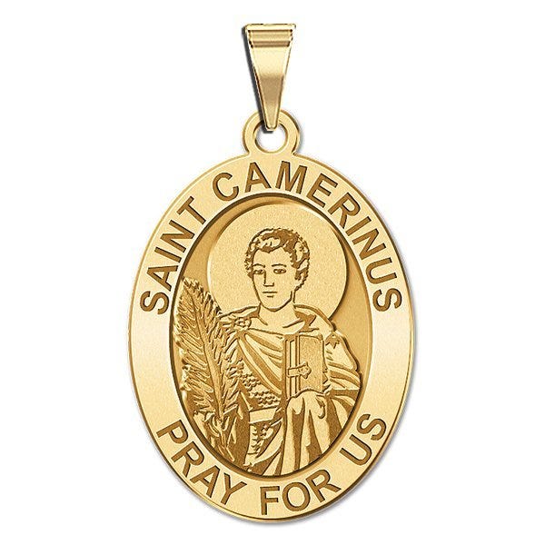 Saint Camerinus Oval Religious Medal