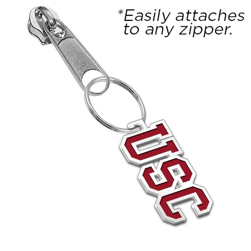 USC Color Enamel Block Zipper Pull