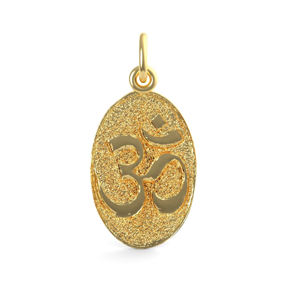 Yoga Symbol Oval Disc Charm