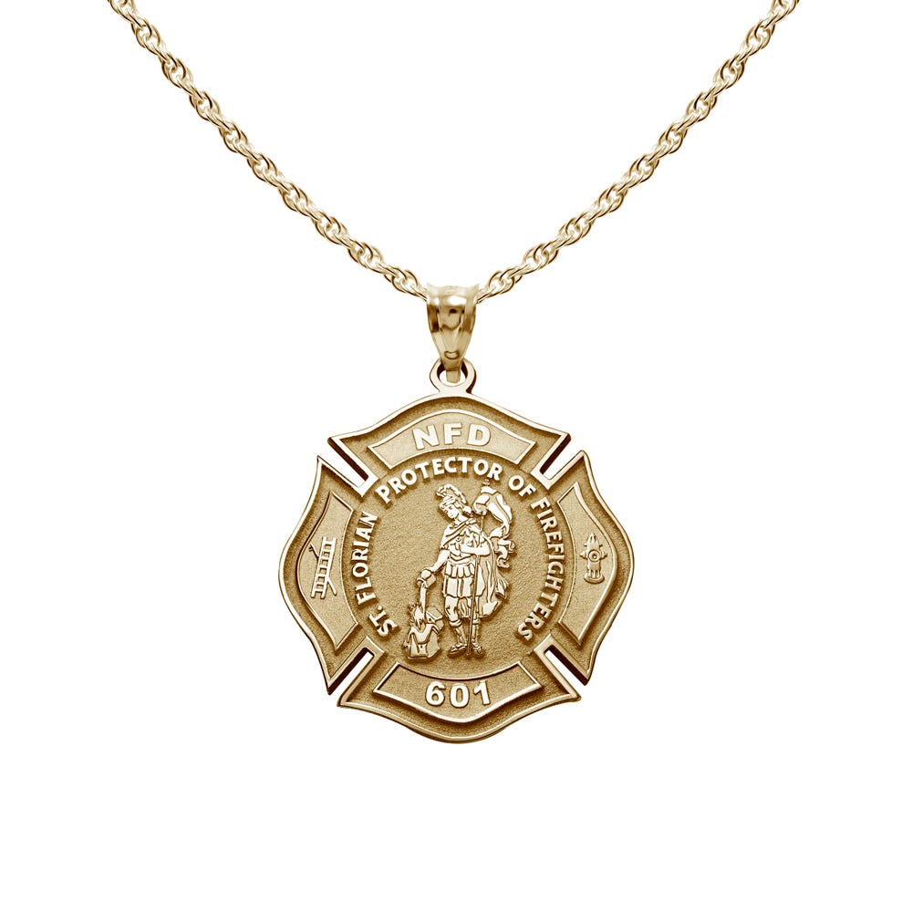 Customized Saint Florian Badge Religious Medal  "EXCLUSIVE"