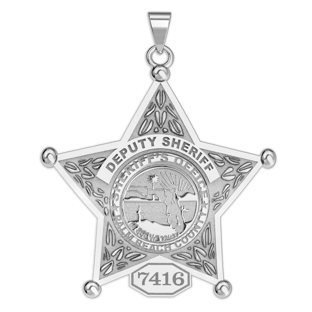 Personalized Florida Sheriff Badge with Rank, Number & Dept.