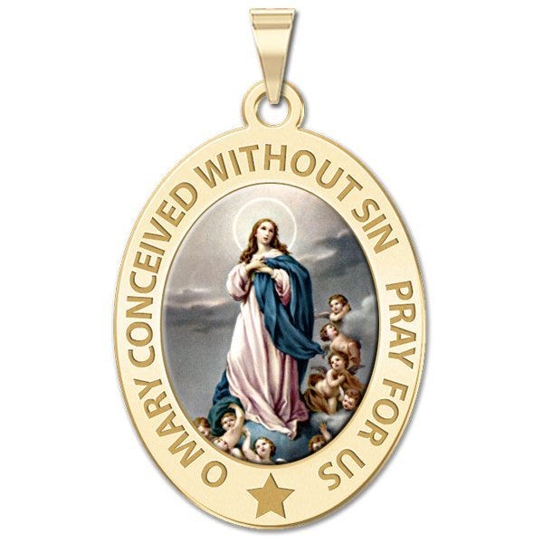 Immaculate Conception Religious Medal  "Color EXCLUSIVE"